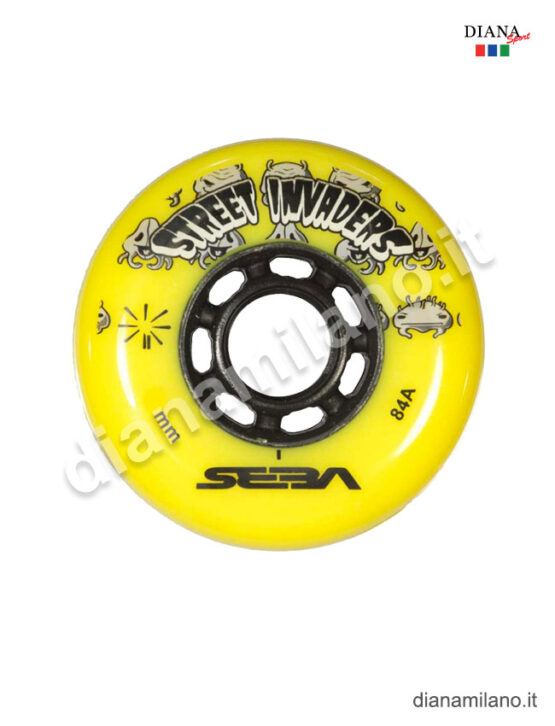 FR STREET INVADERS SET 4 RUOTE 72MM-84A (TUTTI I COLORI) - GIALLO, TU