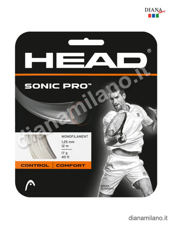 SONIC PRO SET CORDA TENNIS - 1.25 mm / 17 gr - NERO, TU