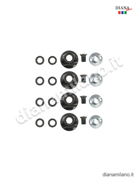 FR CUFF BUTTON (4 pezzi) - NERO, TU