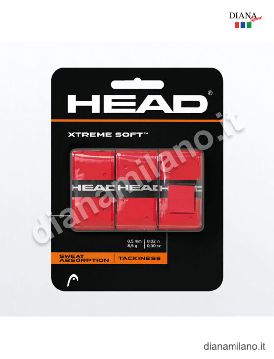HEAD OVERGRIP XTREME SOFT - ROSSO, TU