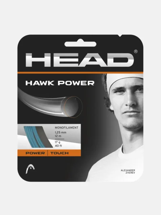 Blister corde da tennis HEAD Hawk Power 1,25 mm petrolio