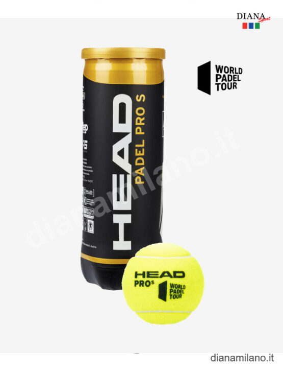 HEAD PADEL PRO - S - 3 BALL TUBO SINGOLO - GIALLO, TU