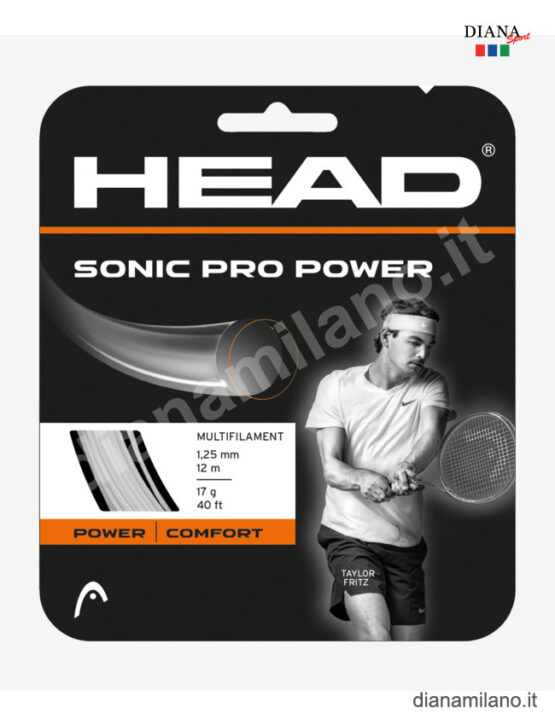 HEAD SONIC PRO POWER 1.25 CORDE DA TENNIS - BIANCO, TU