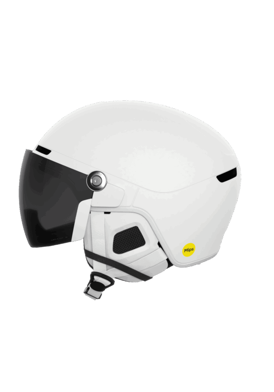 Casco sci POC Obex Visor MIPS bianco con visiera integrata