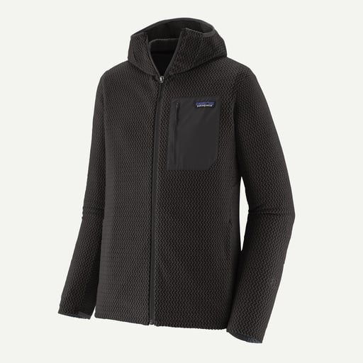 Pile tecnico uomo Patagonia R1 Air Full-Zip Hoody nero